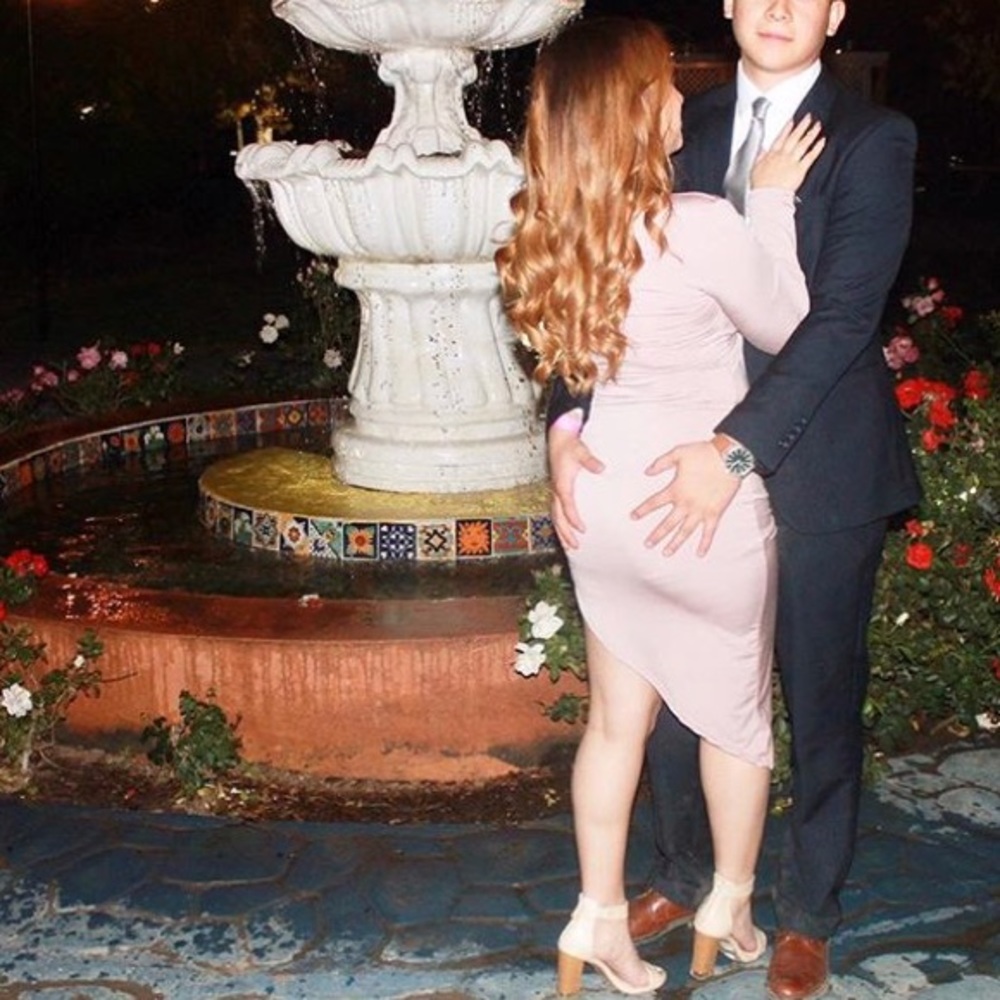 Pink long sleeve dress